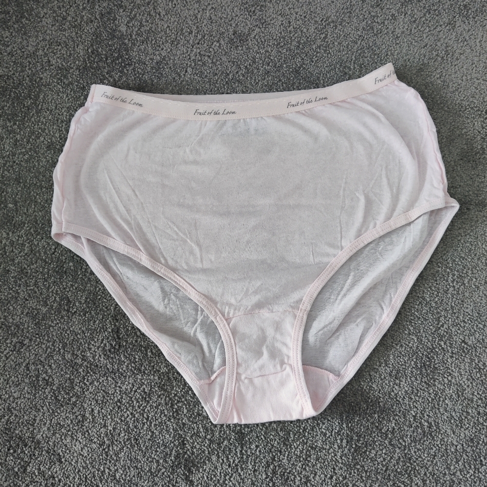 Fruit Of The Loom Women's Pink Cotton Panties NEW Size Large High Waist